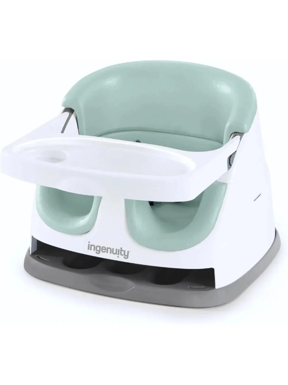 2-in-1 Baby Booster Feeding & Floor Seat with Self-Storing Tray - Mist Color